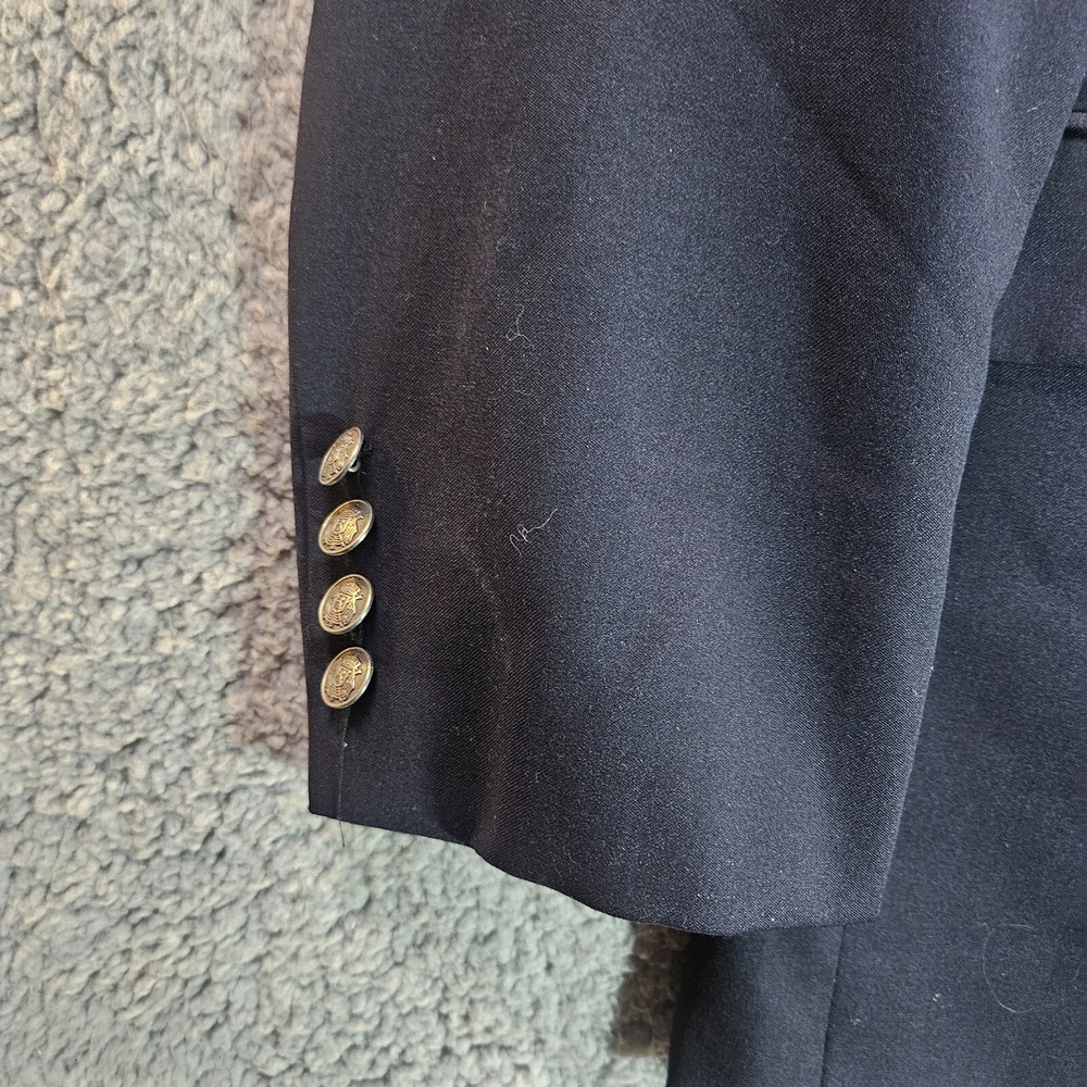 Michael Kors Men's Suit Blazer‎ 42R Wool Blend 2-Button Navy Blue - Flaw - Picture 8 of 16